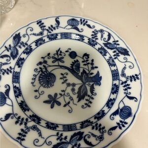 Two Vienna wood Blue Floral Porcelain salad Plate
